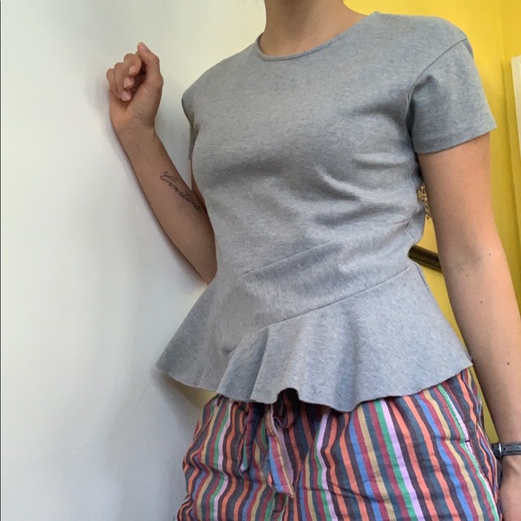 J.Crew Structured Flutter-Hem T-Shirt - Picture 3 of 8